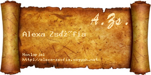 Alexa Zsófia névjegykártya