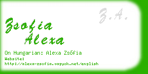 zsofia alexa business card